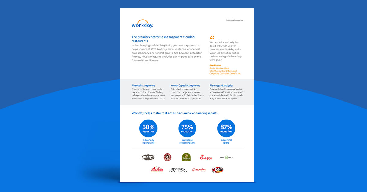 Restaurant Industry Snapshot | Workday