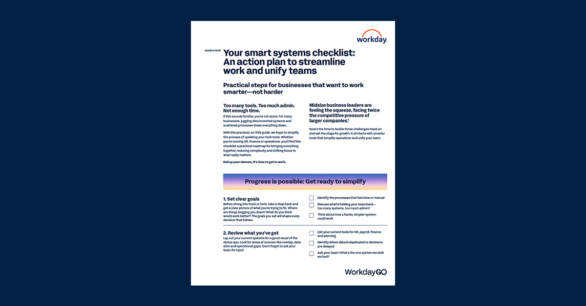 Your Smart Systems Checklist | Workday